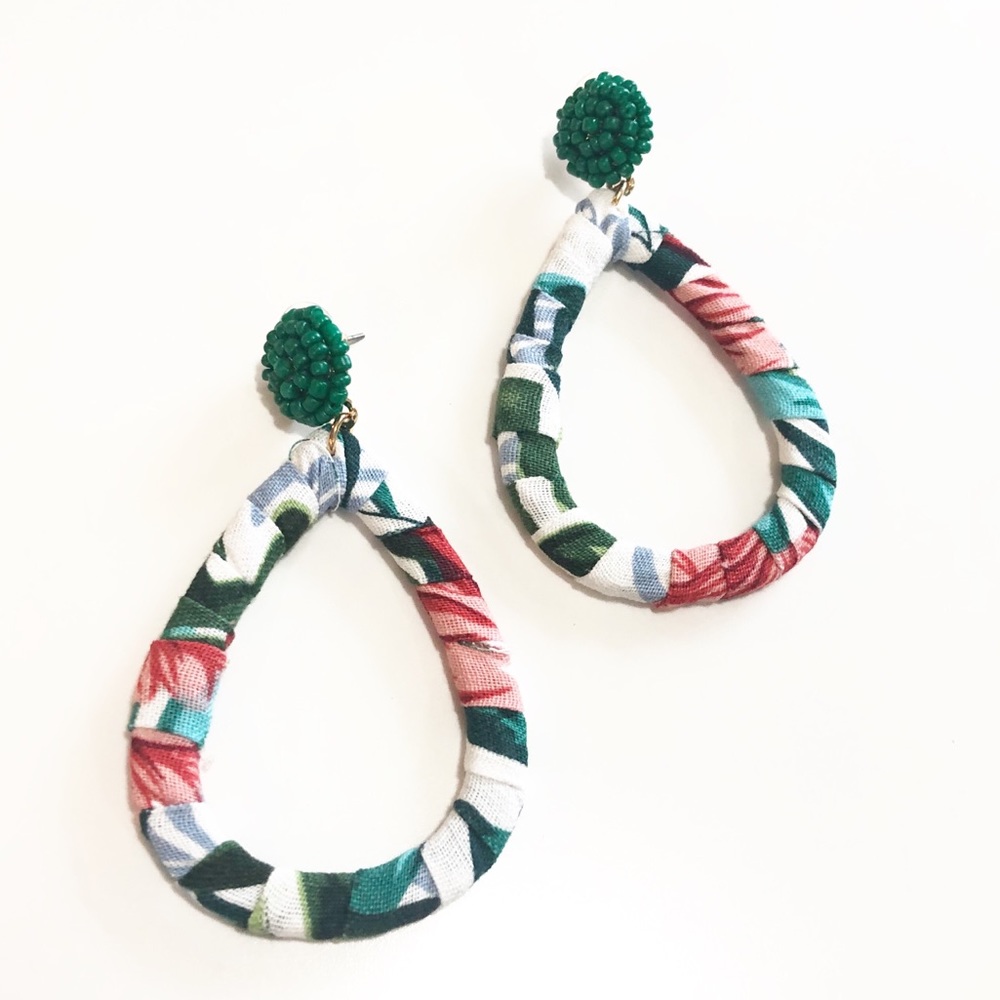 SOLD 🍉 Green and Pink Statement Earrings